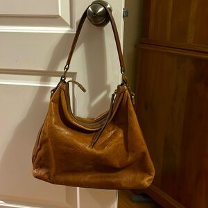 Frye Slouchy Claude Hobo Cognac Leather Shoulder Bag